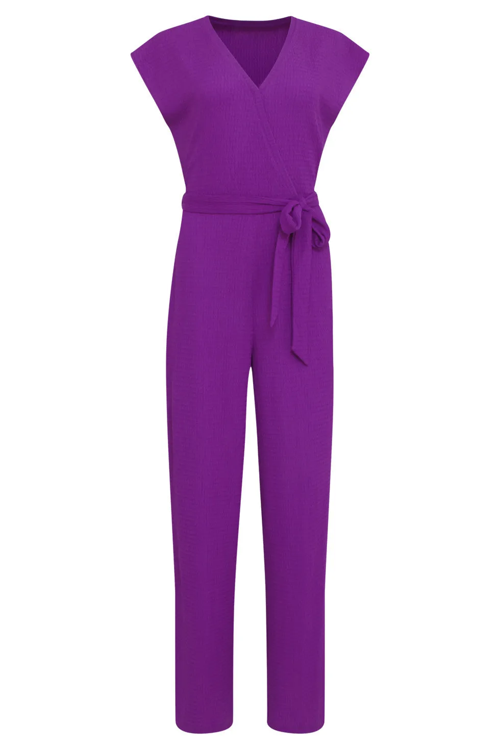 24083 Paars Lange Aansluitende Jumpsuit | purple
