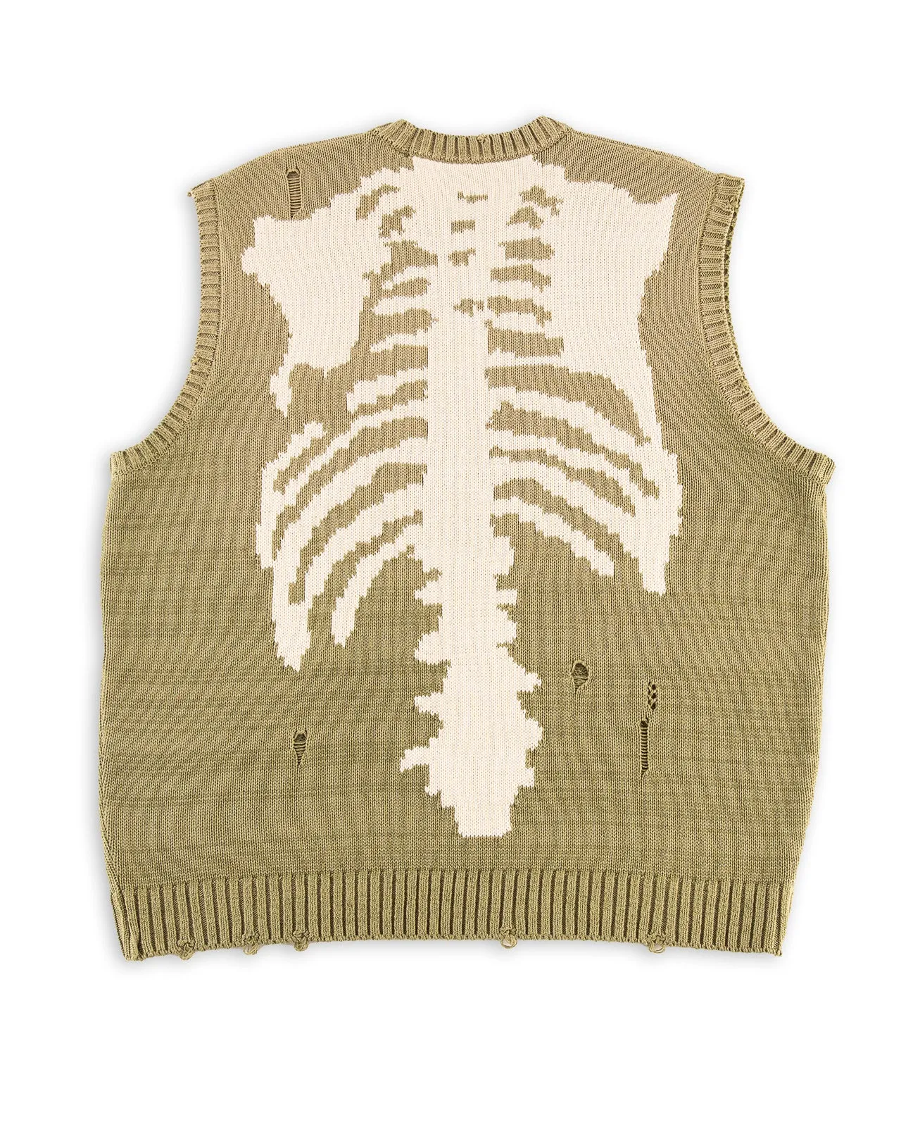 5G Cotton Knit BONE Vest - Khaki 3