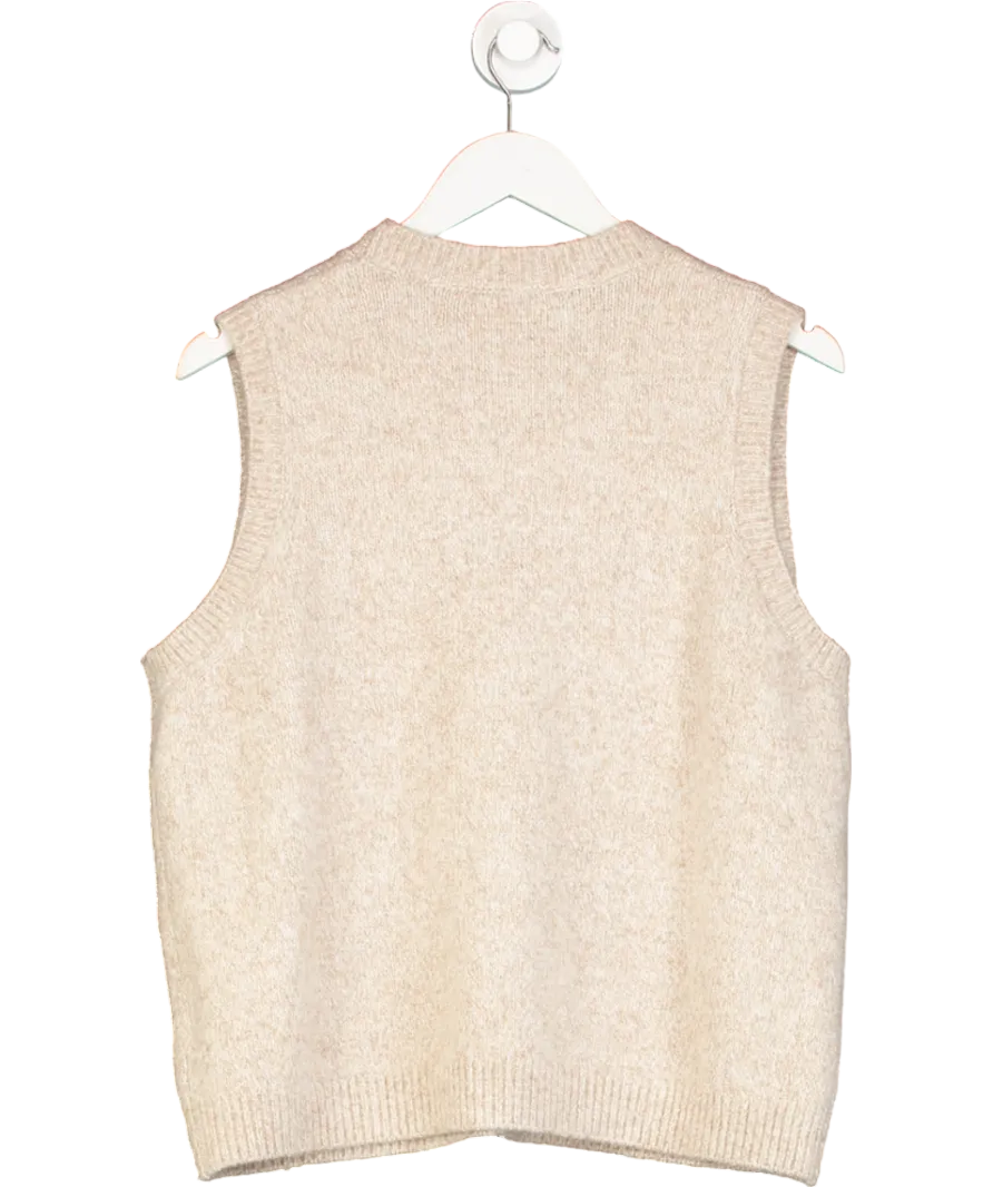 Aligne Beige Kyle Knitted Vest UK M