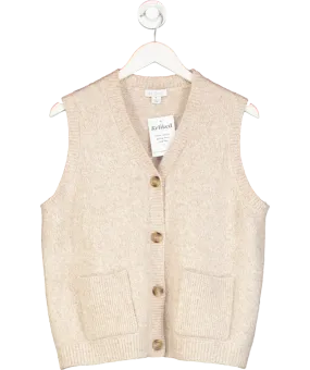 Aligne Beige Kyle Knitted Vest UK M