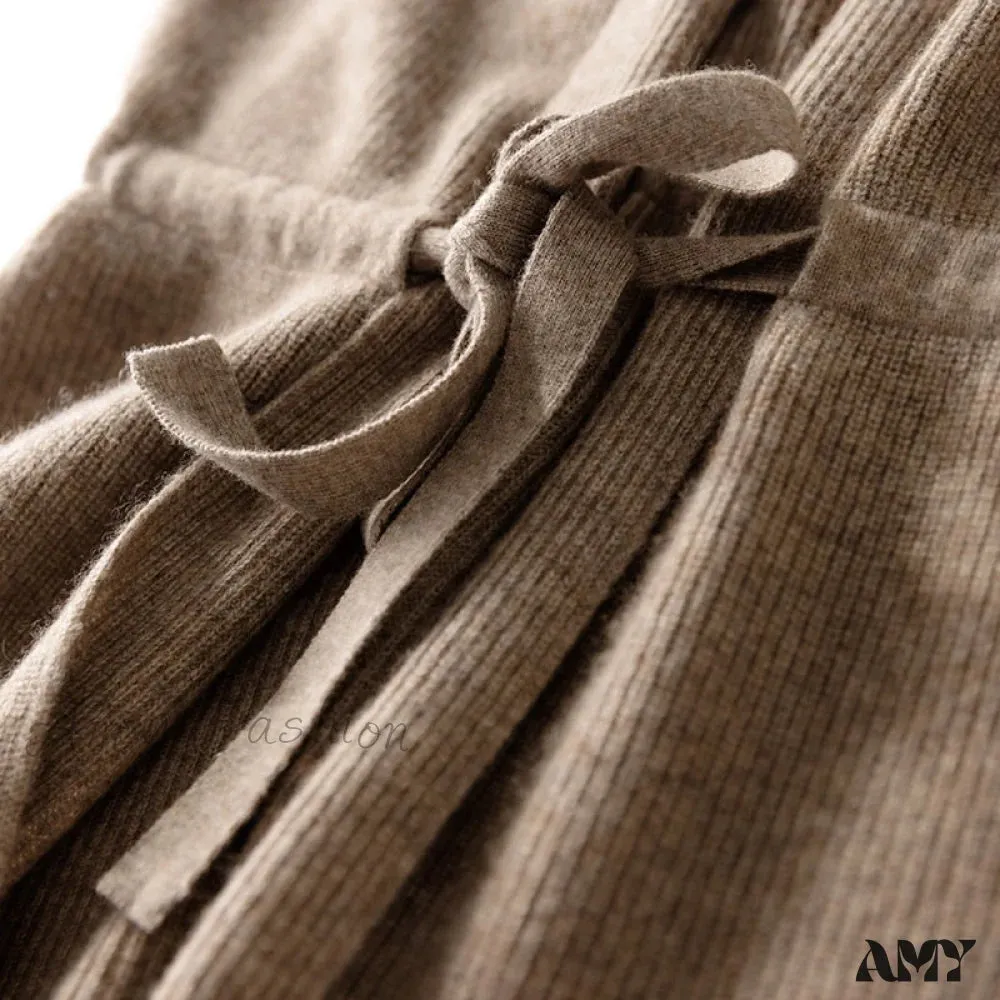 Amy Fashion - V-Neck Tie Vest Vest Women's Short Knit Cardigan