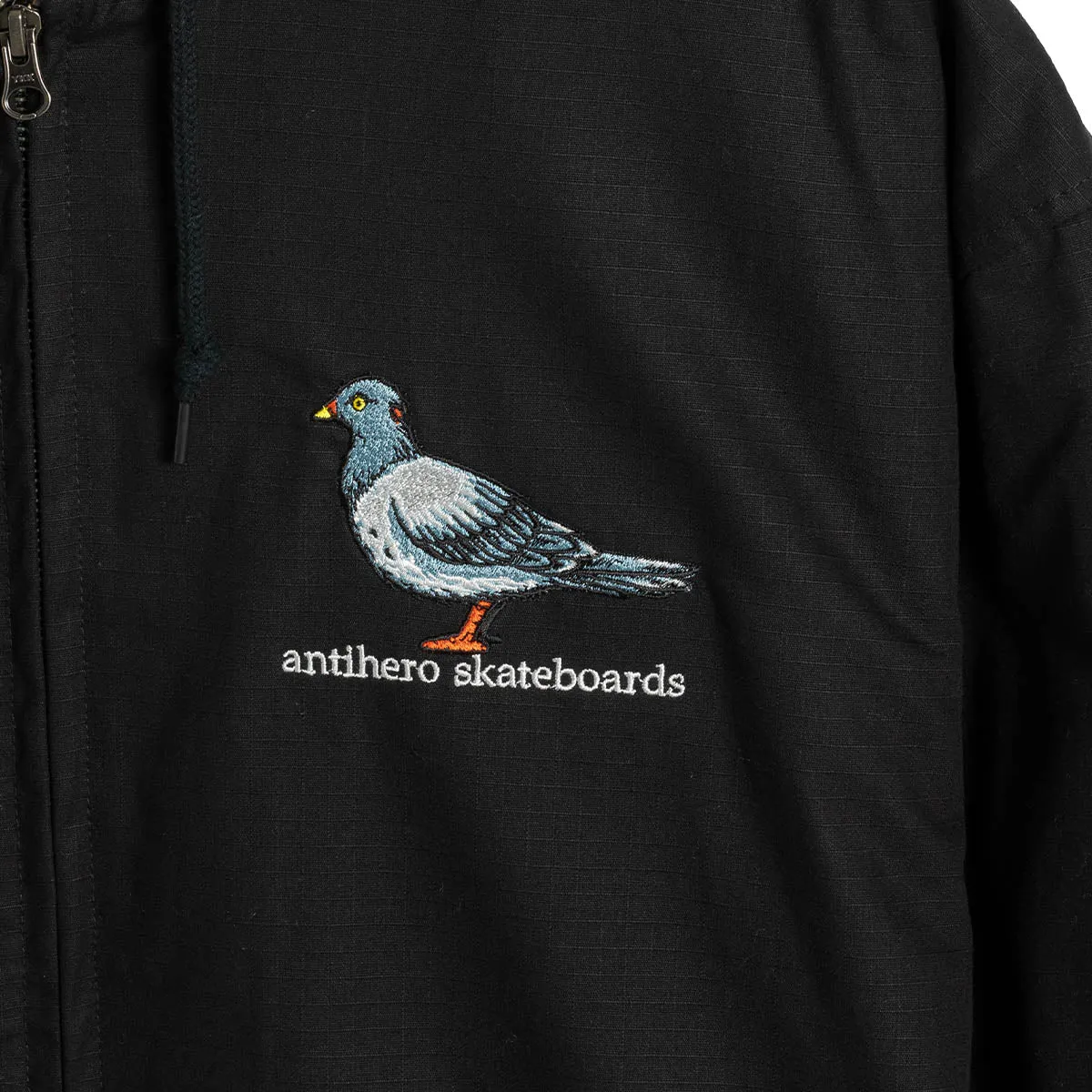 Anti Hero - Lil Pigeon Ripstop Hooded Jacket Black