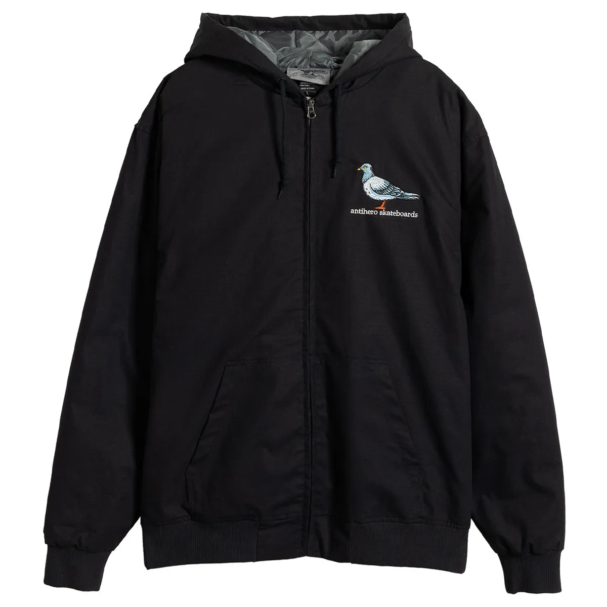 Anti Hero - Lil Pigeon Ripstop Hooded Jacket Black