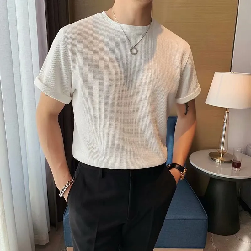Antonios Round Collar Short Sleeve T-shirt Men