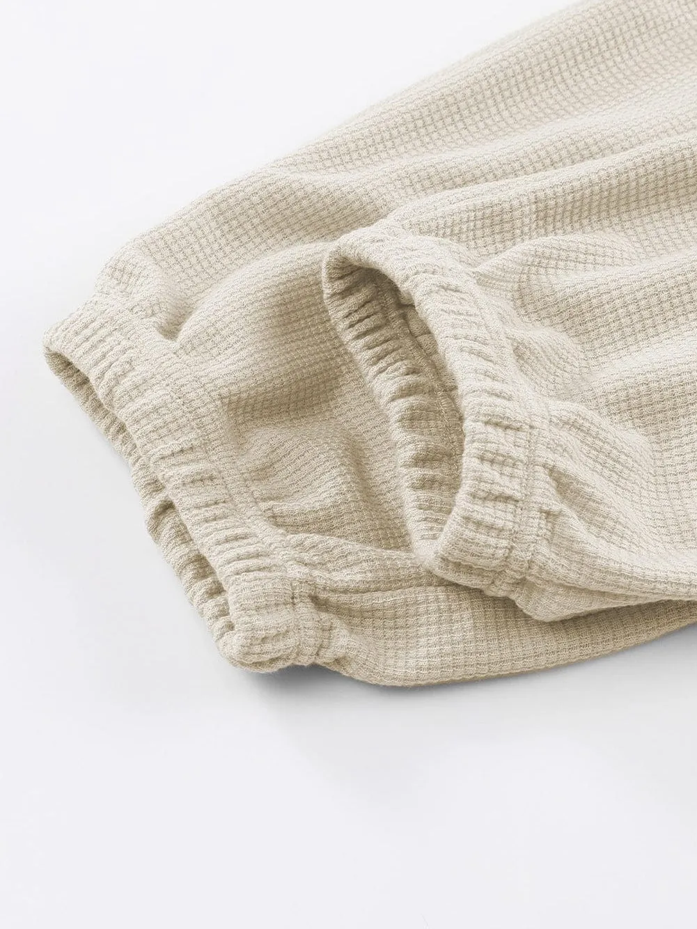 Apricot Waffle Knit Cargo Pocket Jogger Pants