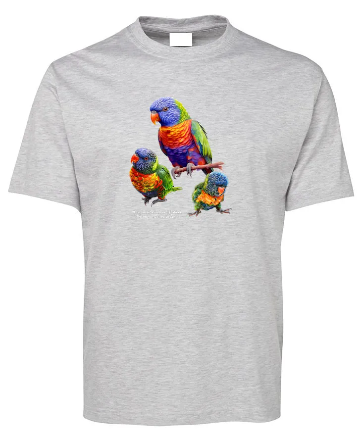 Australian Rainbow Lorikeet Adults T-Shirt (Various Colours)