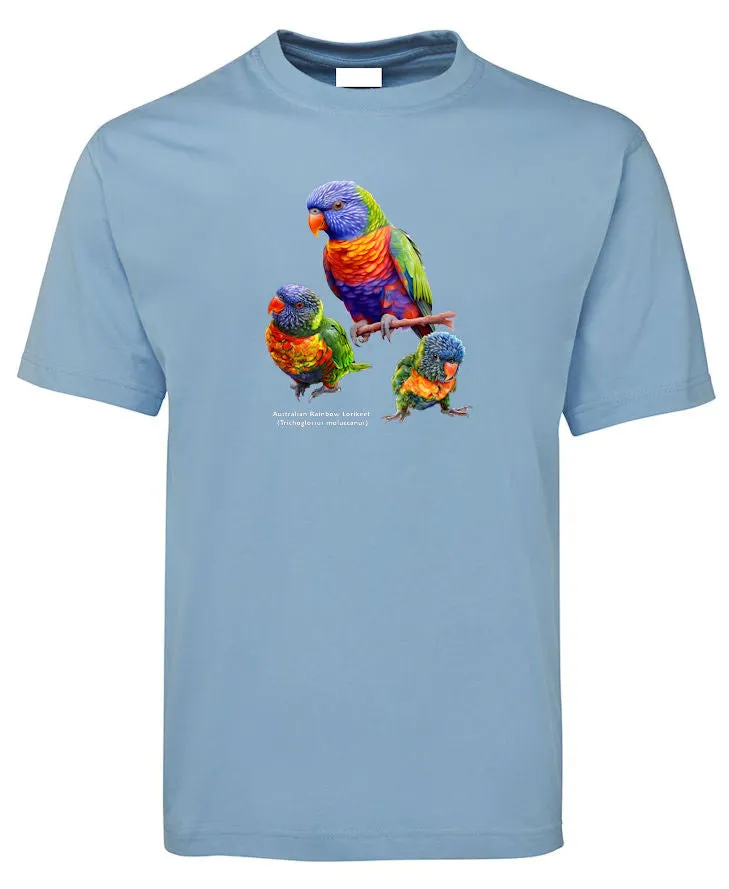 Australian Rainbow Lorikeet Adults T-Shirt (Various Colours)