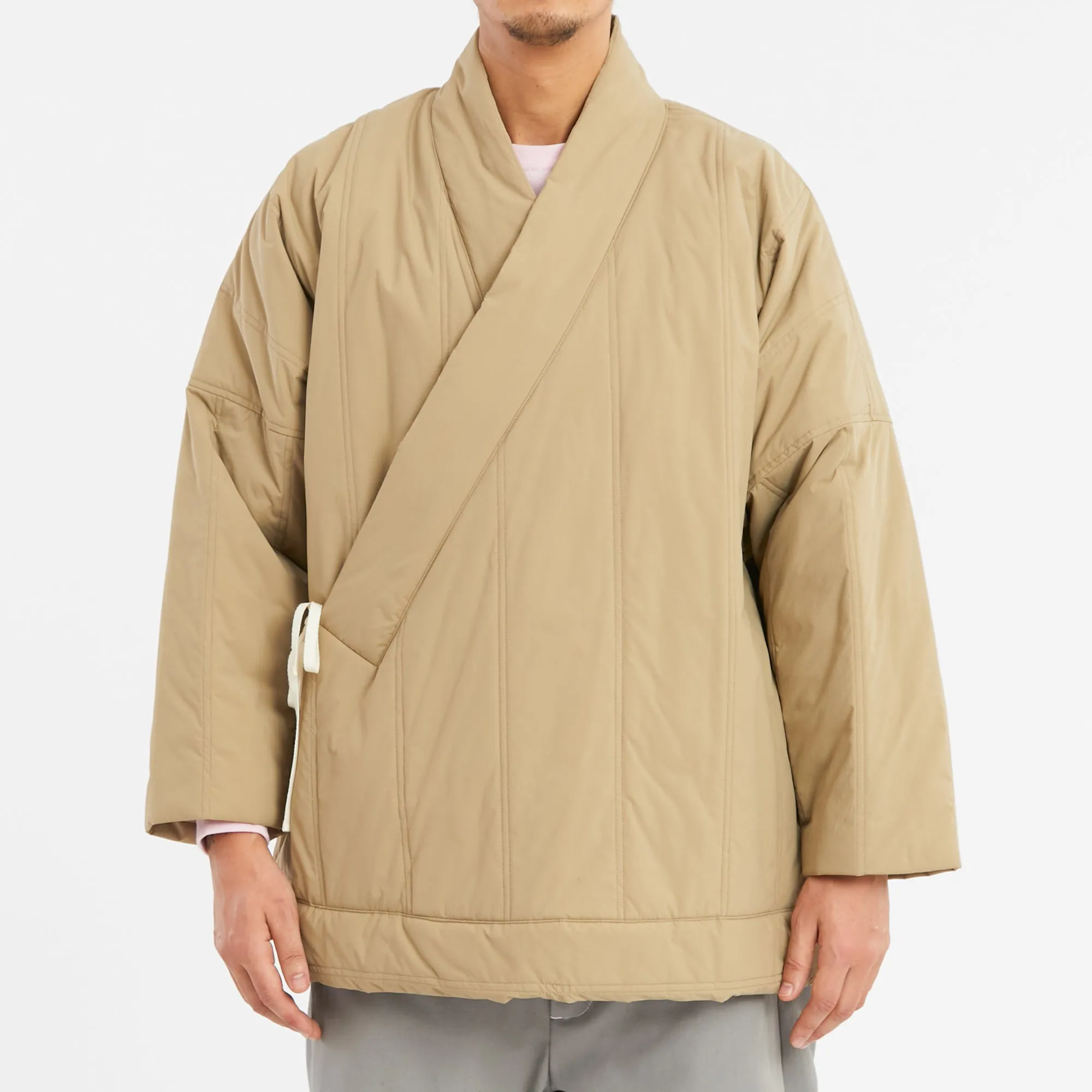 Big Folk Robe - Tan Quilted Recycled Nylon WR