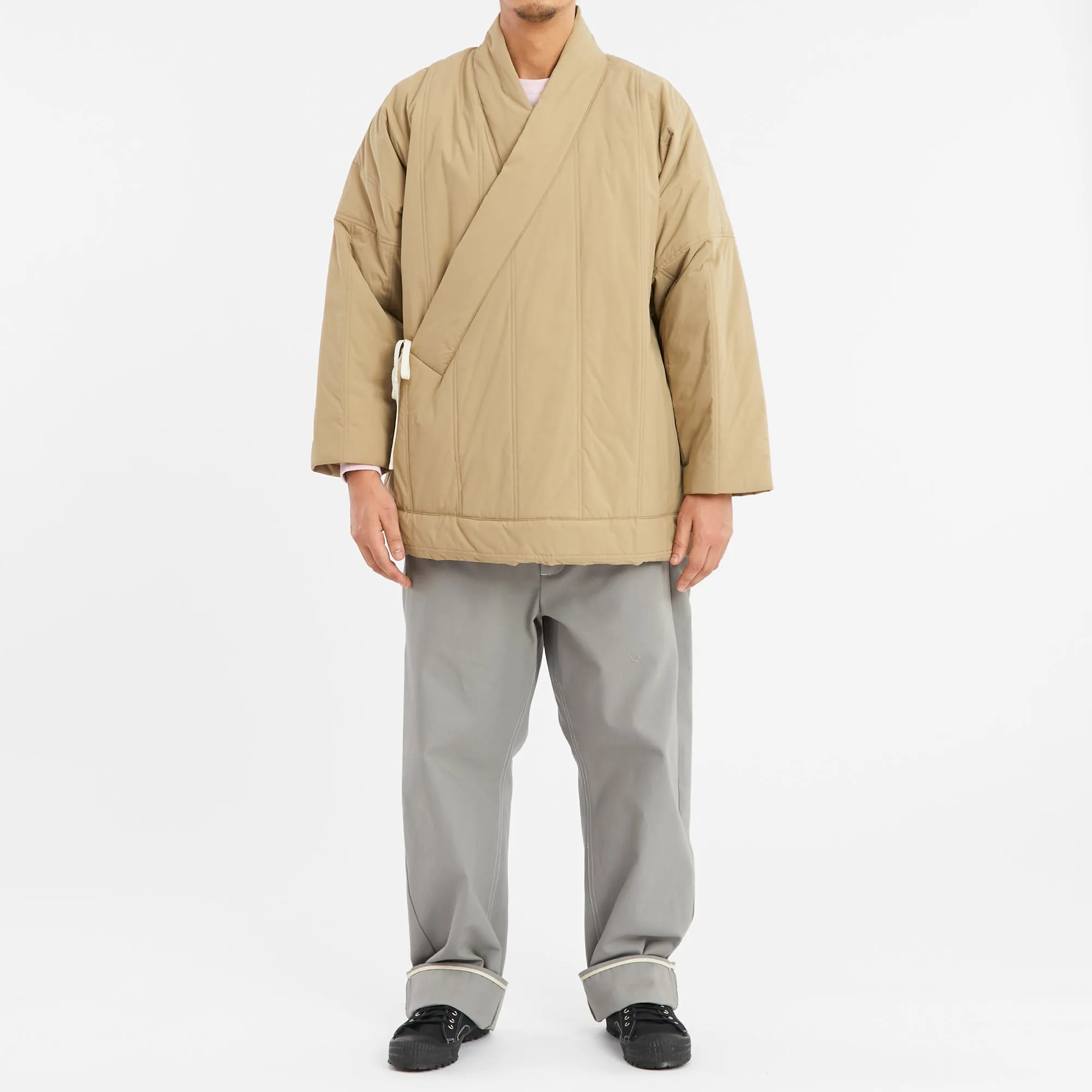 Big Folk Robe - Tan Quilted Recycled Nylon WR