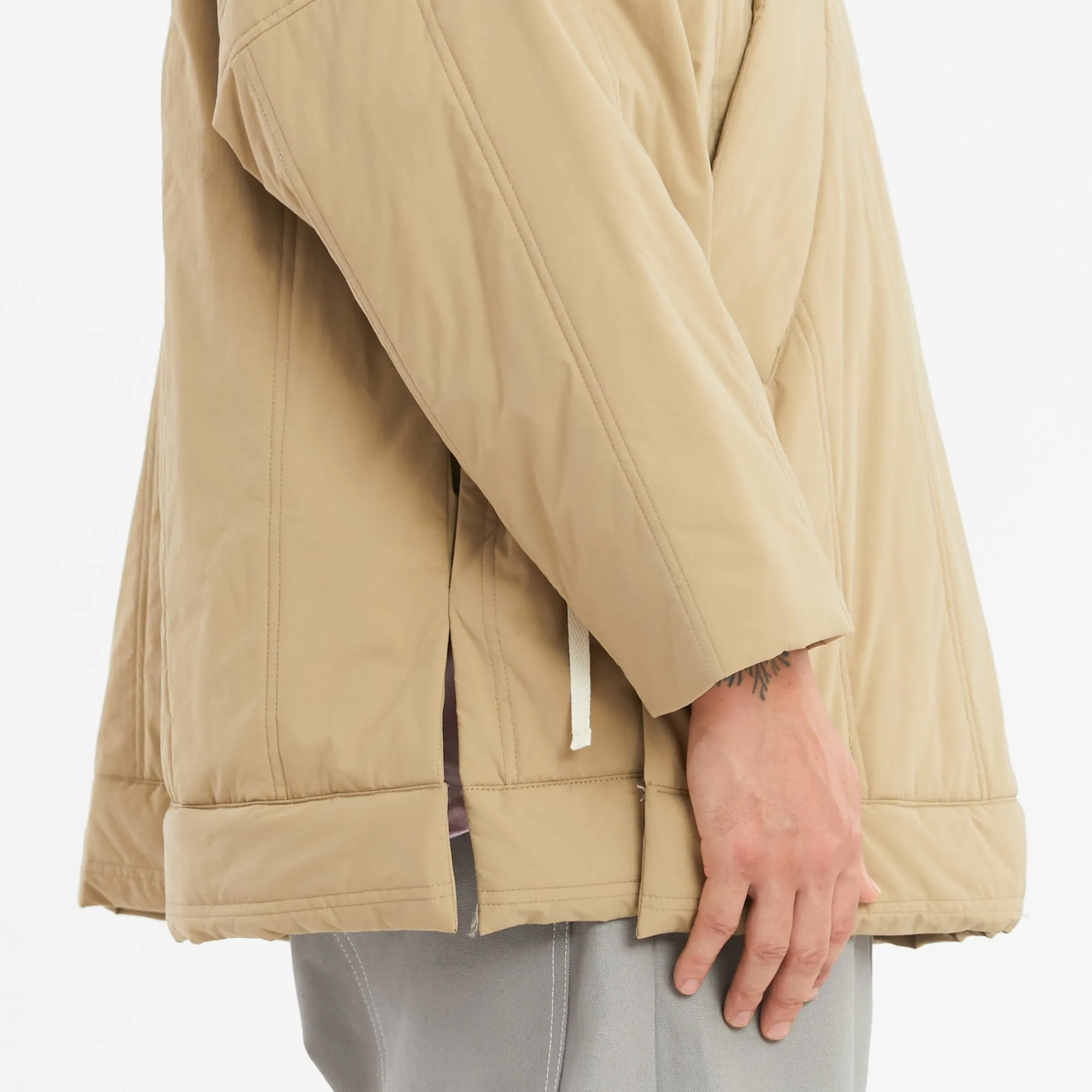 Big Folk Robe - Tan Quilted Recycled Nylon WR
