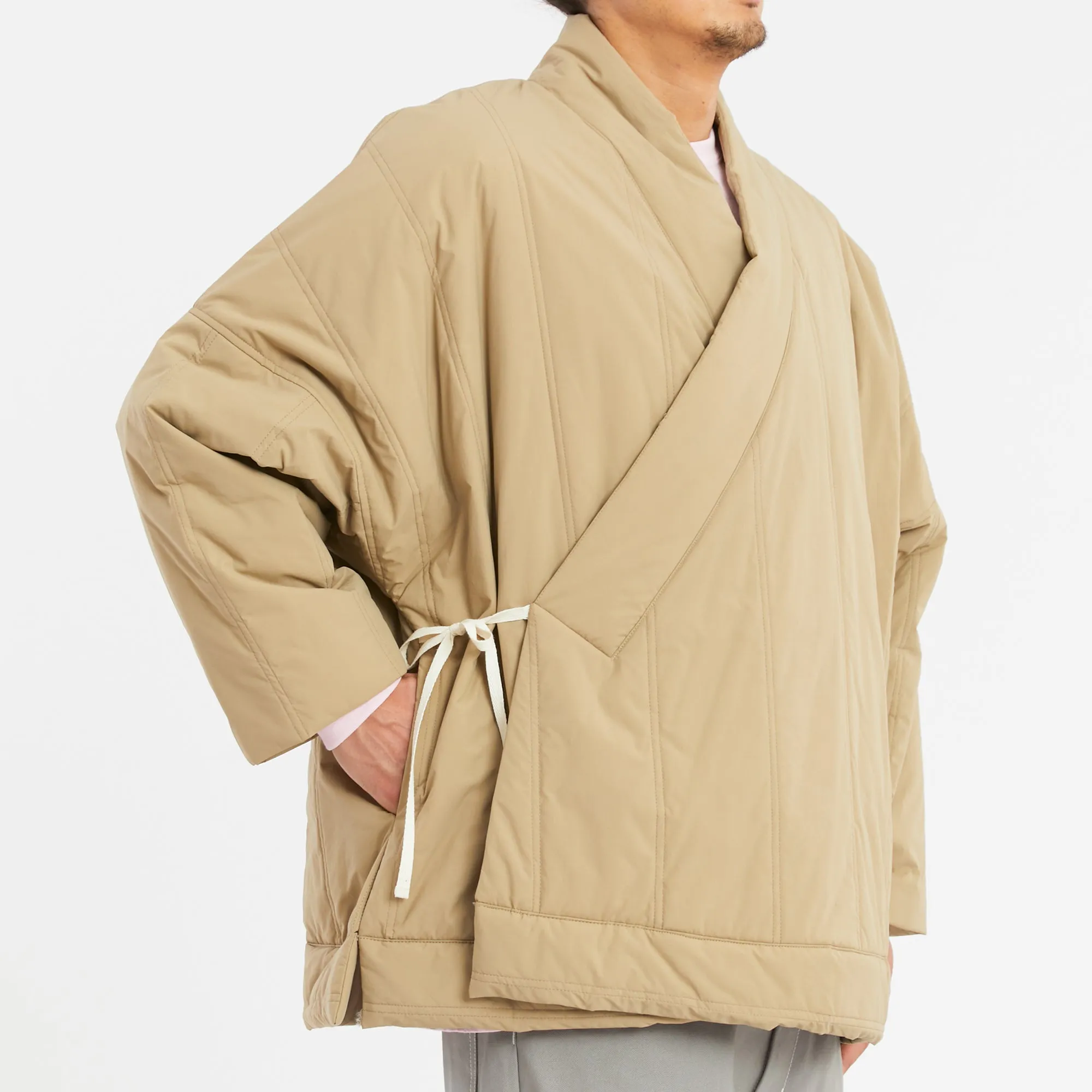 Big Folk Robe - Tan Quilted Recycled Nylon WR