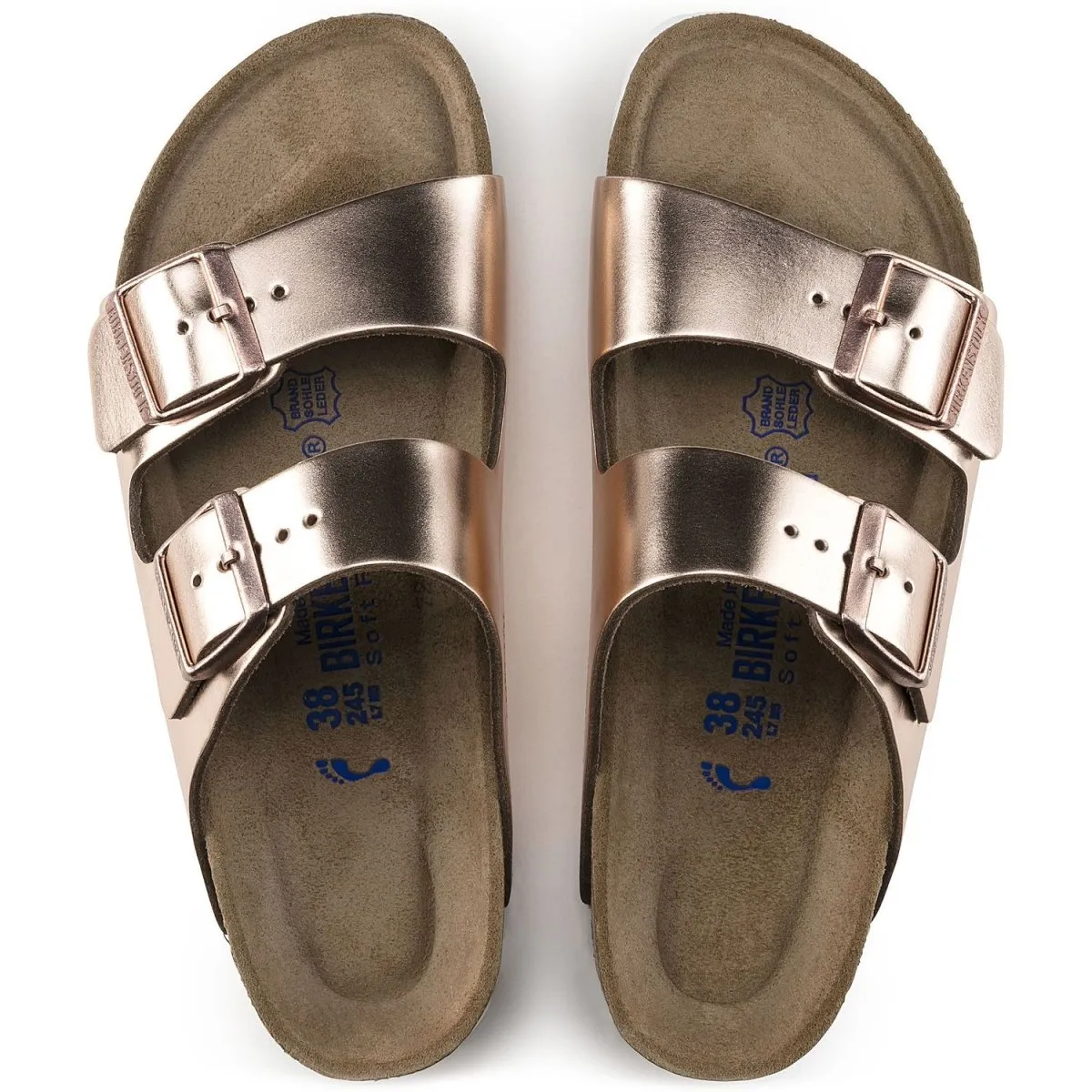 Birkenstock Women's Arizona Soft Footbed Copper Leather