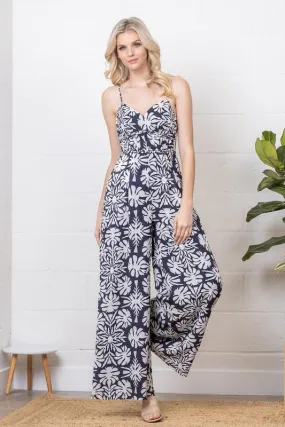 Black Floral Jumpsuit