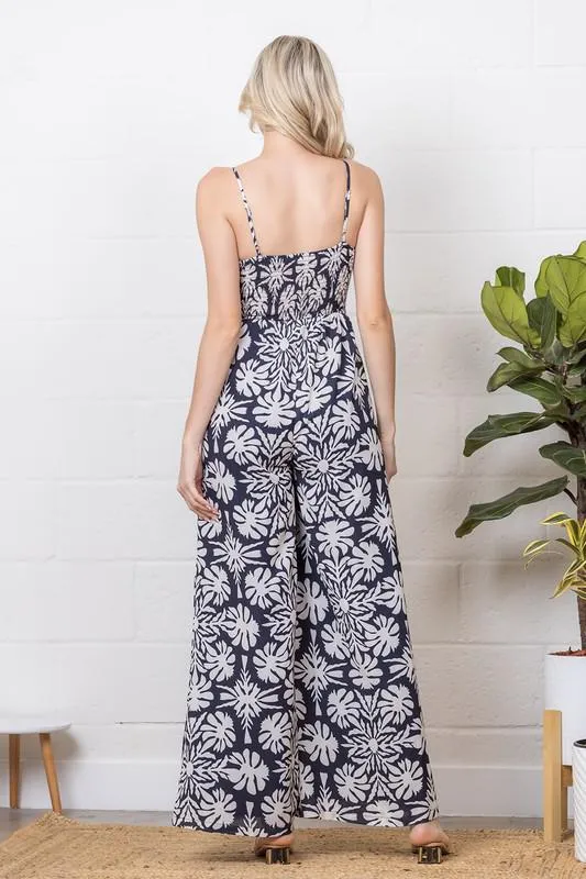Black Floral Jumpsuit