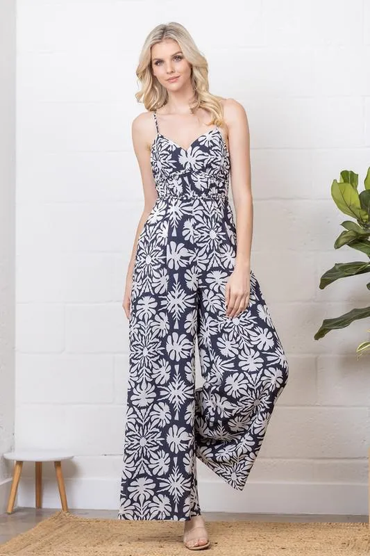 Black Floral Jumpsuit