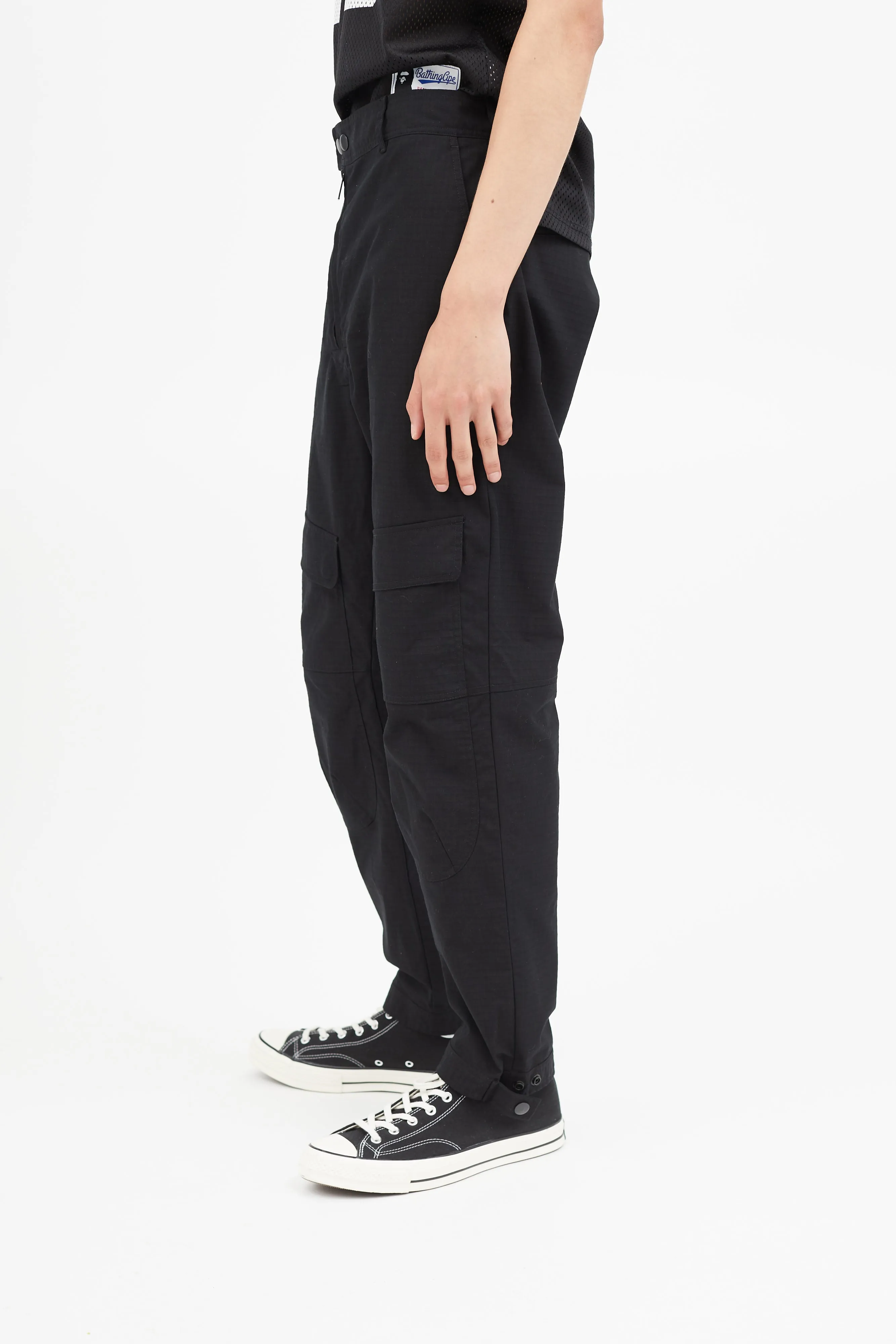 Black Ripstop Cargo Pant
