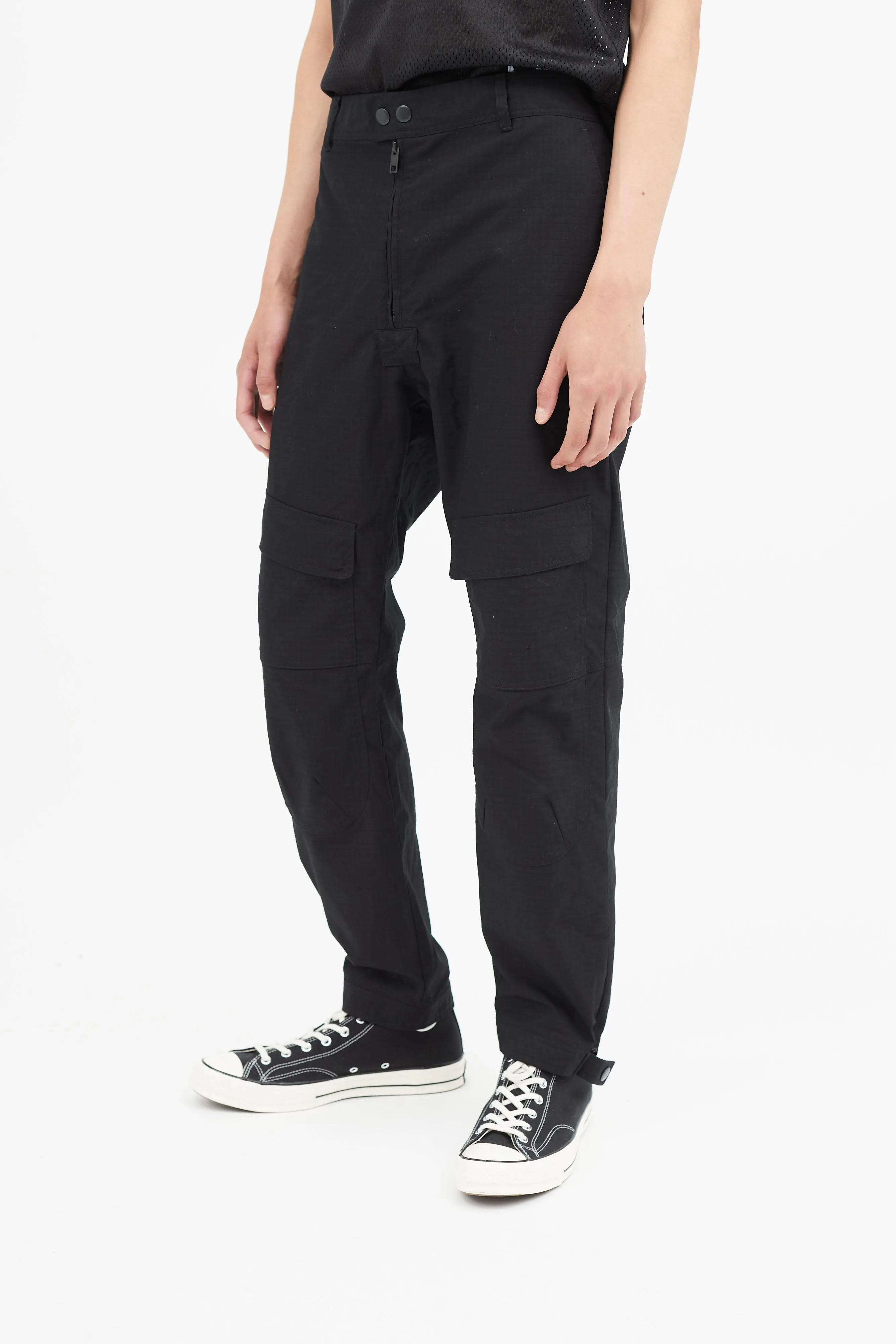 Black Ripstop Cargo Pant