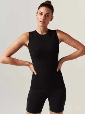 Blanc Noir Seamless Infinity Top - Black