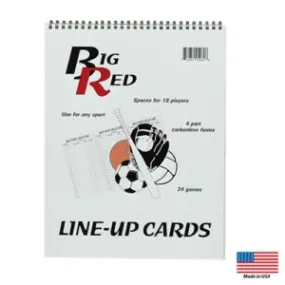 Blazer 18 Player/24 Game- Baseball/Softball Line-Up Card Book