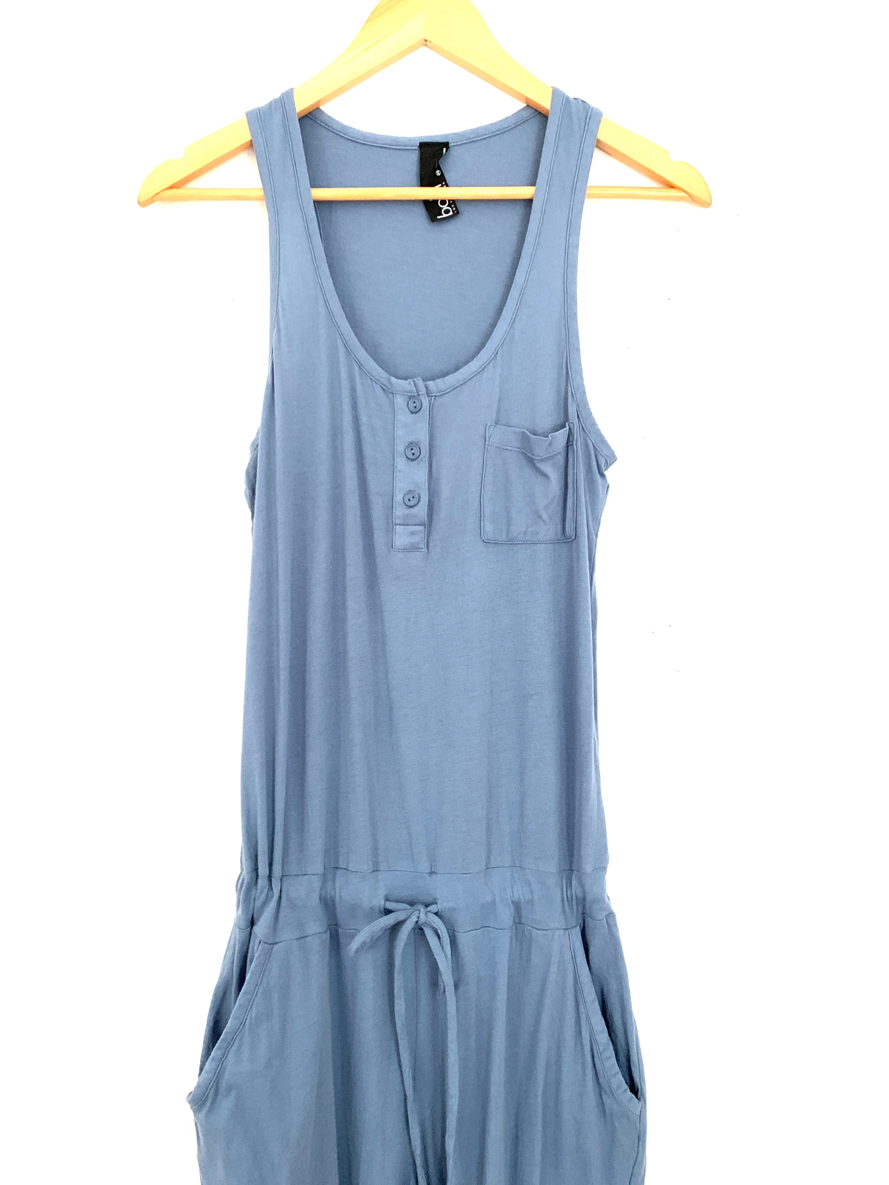 Bobi Blue Cinched Waist Jumpsuit- Size XS