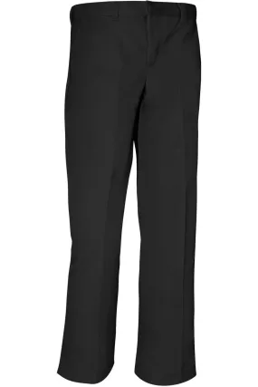 Boys Premium Label Black Flat Front Pants