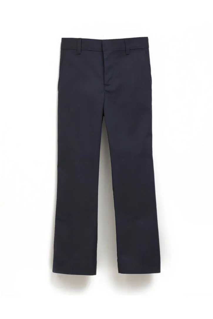 Boys Premium Label Navy Flat Front Pants