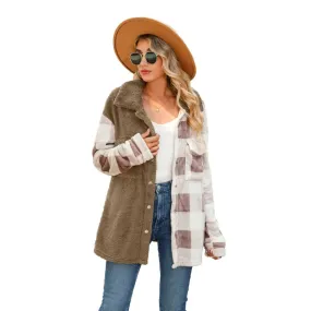Button-Up Plush and Plaid Shacket