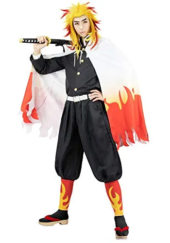 C-ZOFEK Cosplay Costume Anime Kimono Outfits Cardigan for Mens Uniform with Cloak Full Set Role Play