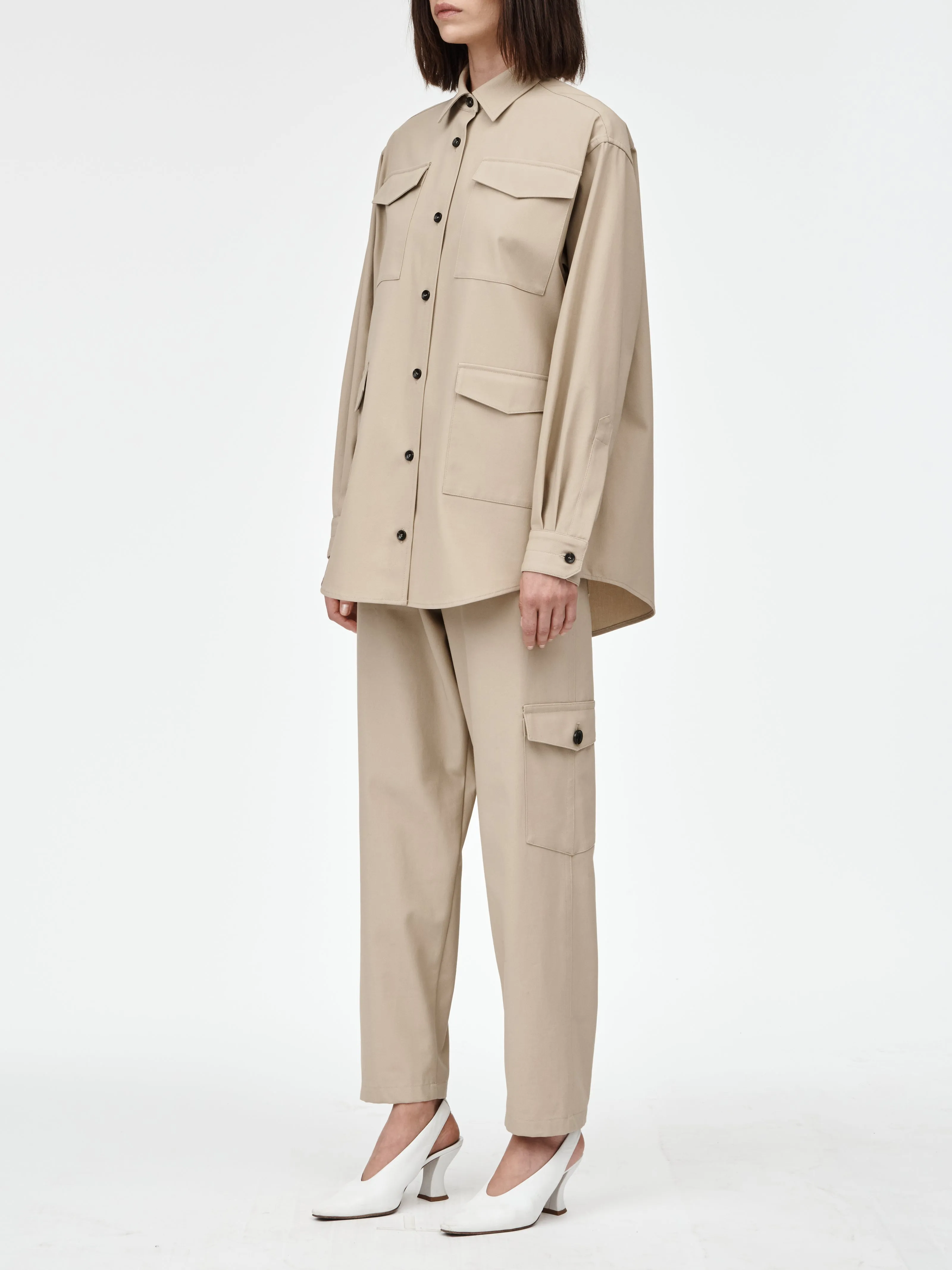 Cargo Pocket Shirt in Sand