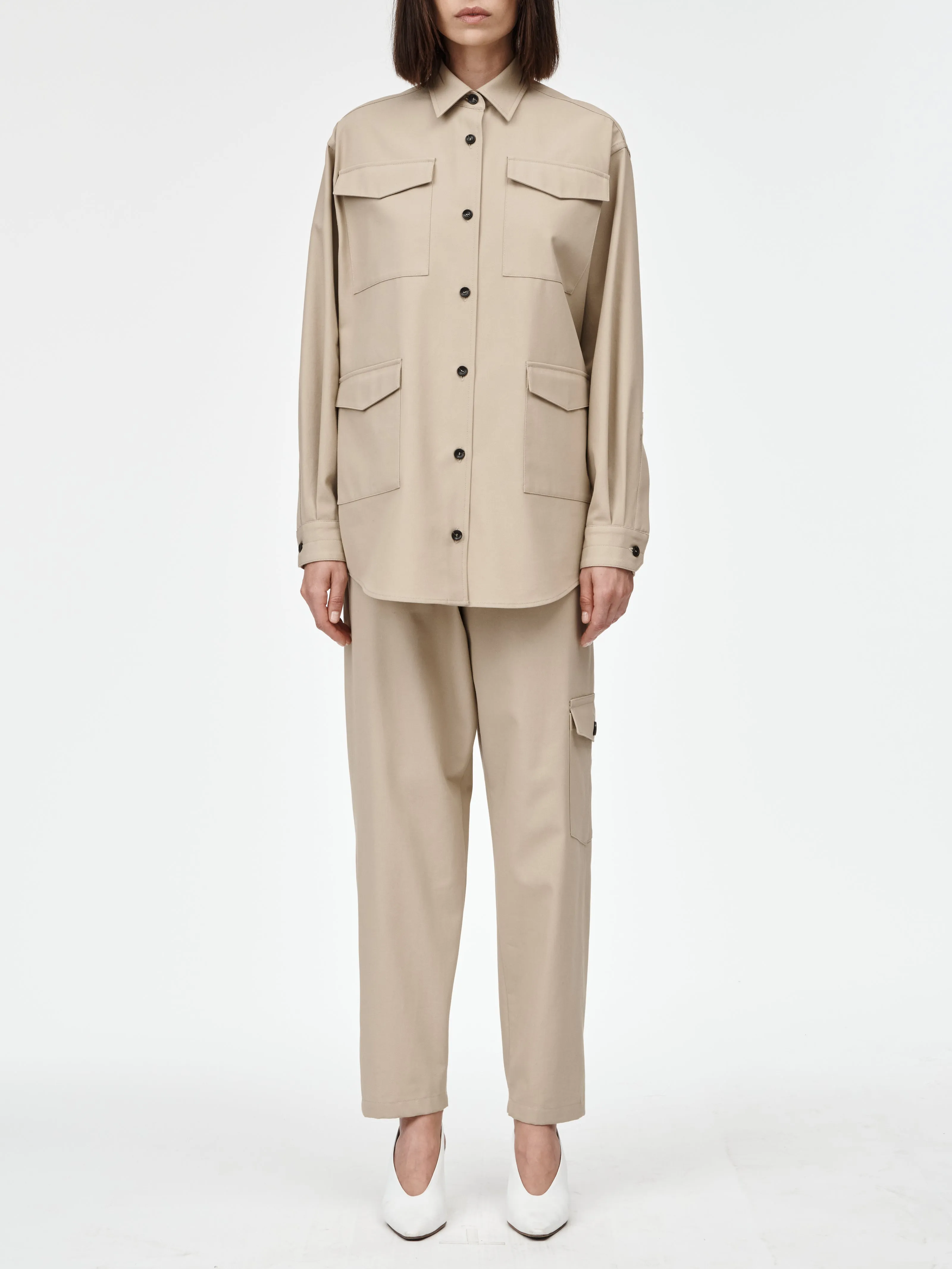 Cargo Pocket Shirt in Sand