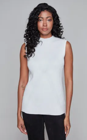 Carré Noir- Sleeveless Mock Neck Top