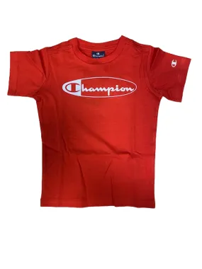 Champion T-shirt da ragazzo manica corta Legacy Graphic 306308 RS046 HRR red