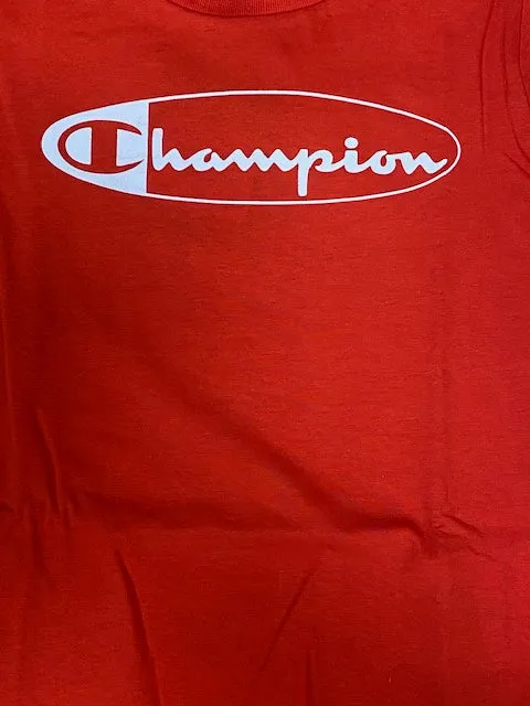 Champion T-shirt da ragazzo manica corta Legacy Graphic 306308 RS046 HRR red