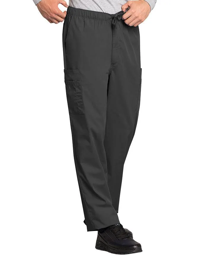 Cherokee Workwear Men's Drawstring Cargo Petite Scrub Pant
