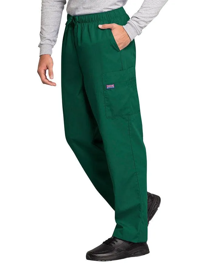 Cherokee Workwear Men's Drawstring Cargo Petite Scrub Pant