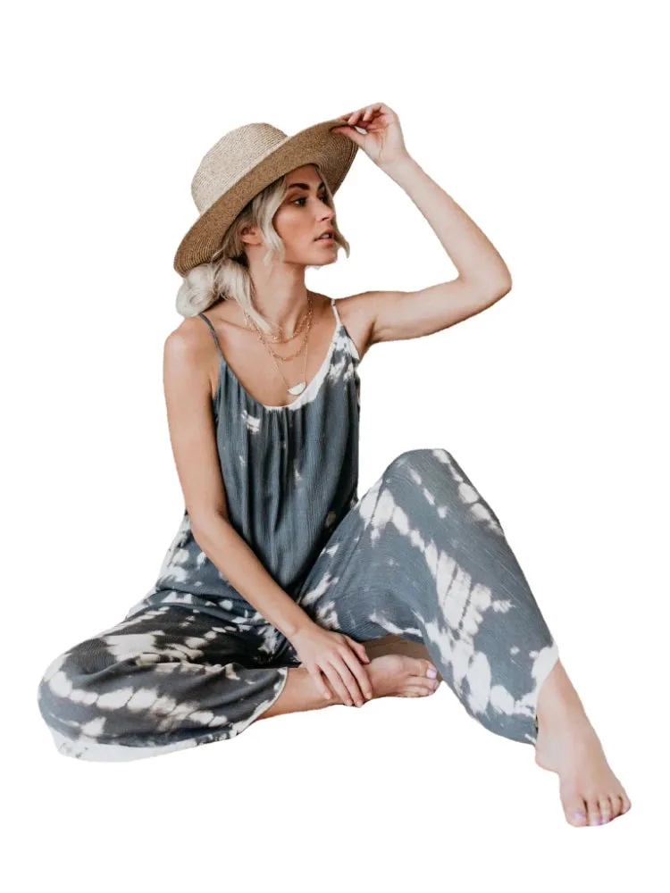 Chic Wide Leg Suspender Jumpsuit