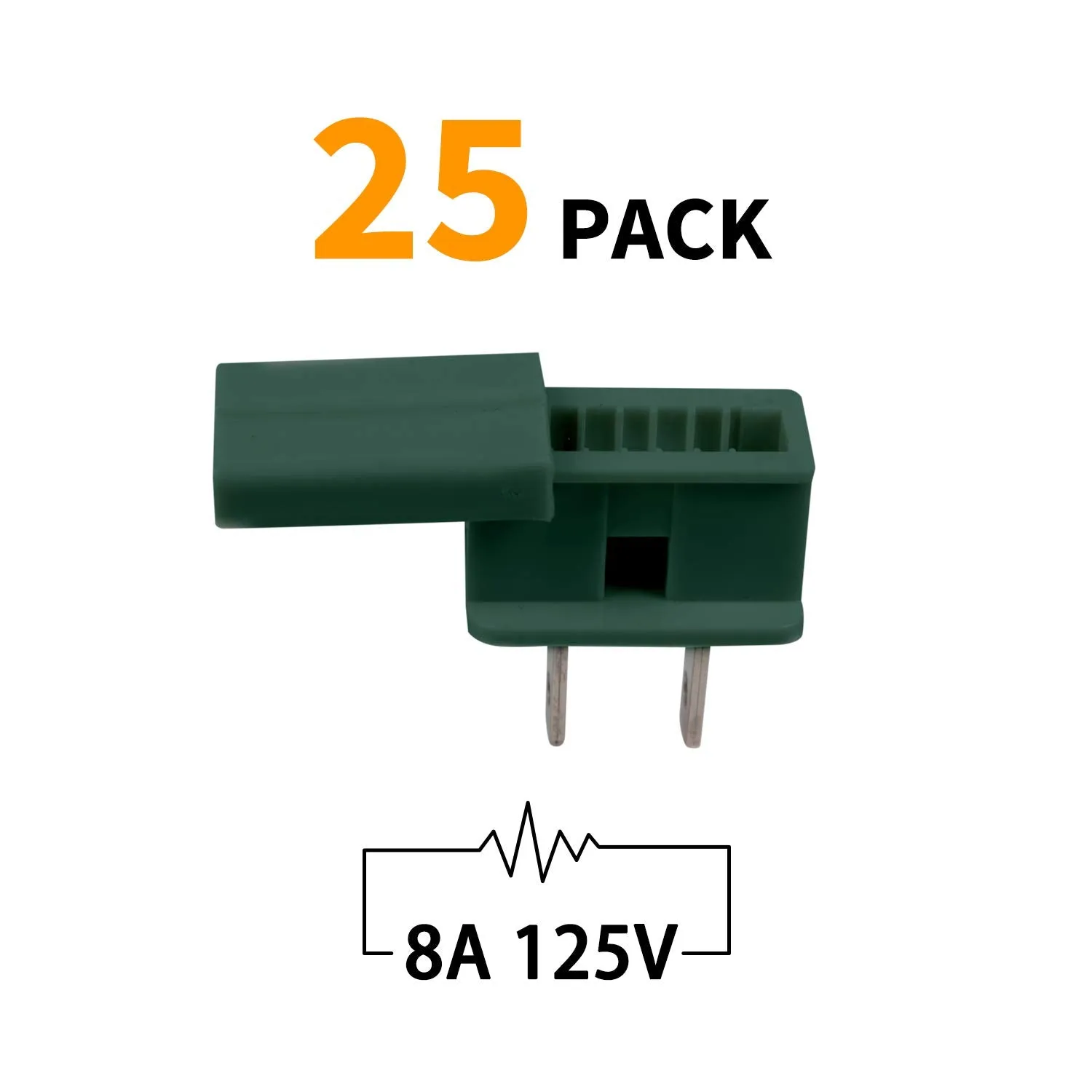 Christmas Lights Outlet Male Slip Plug, Green