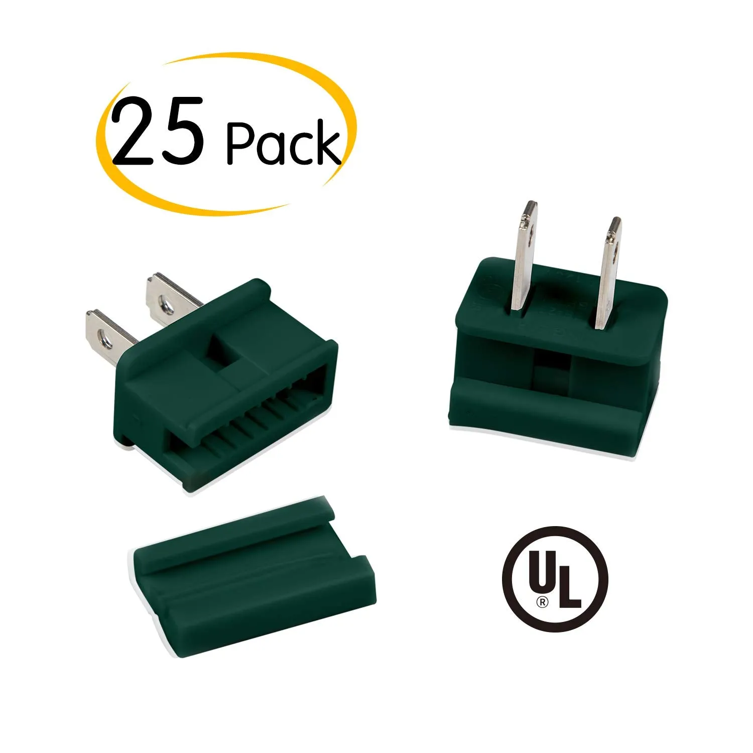 Christmas Lights Outlet Male Slip Plug, Green