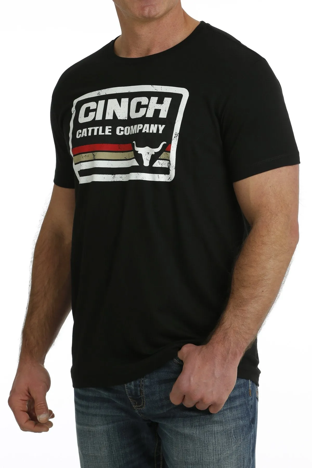 Cinch Cattle Company Mens Graphic T-Shirt Tee - Black