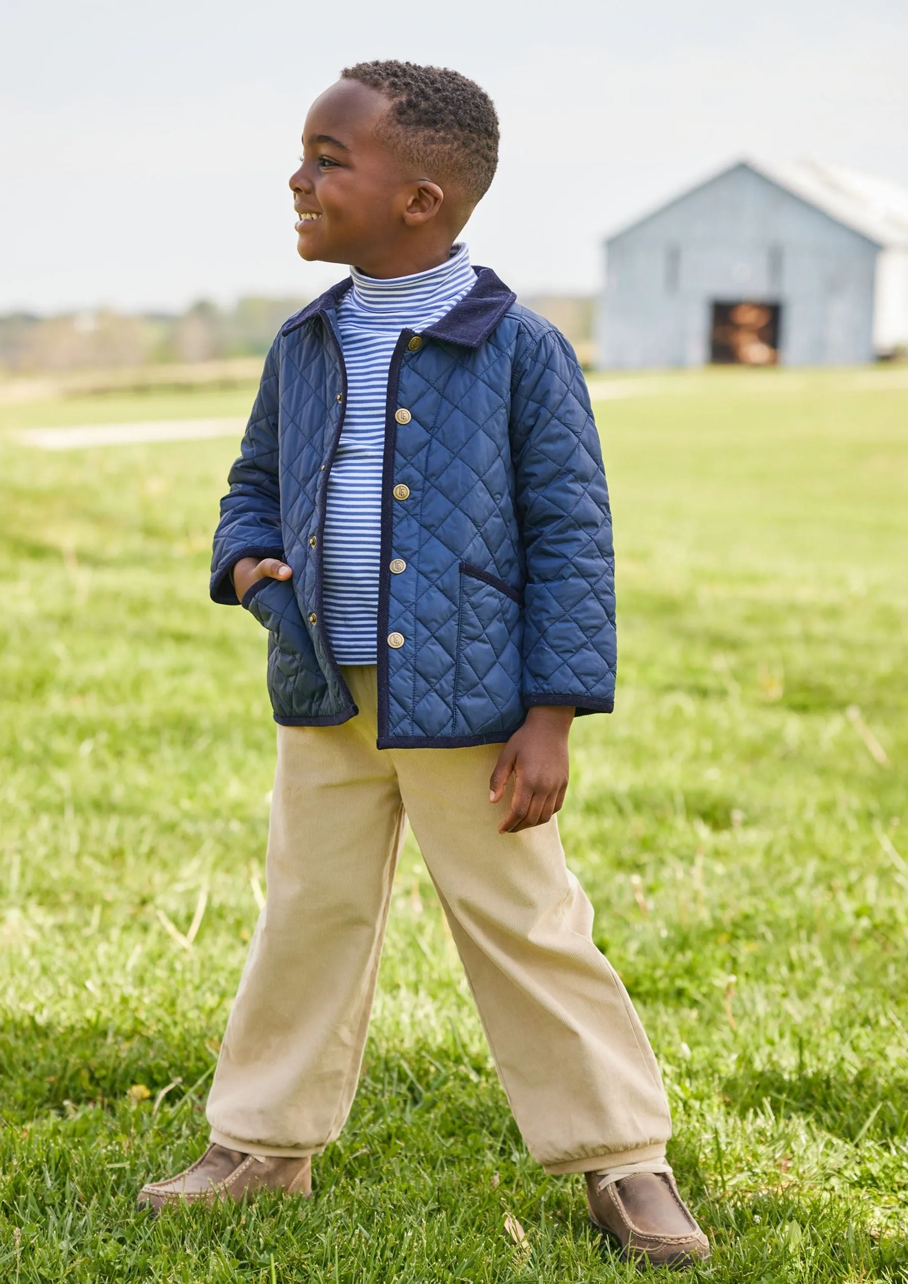Classic Quilted Jacket - Navy