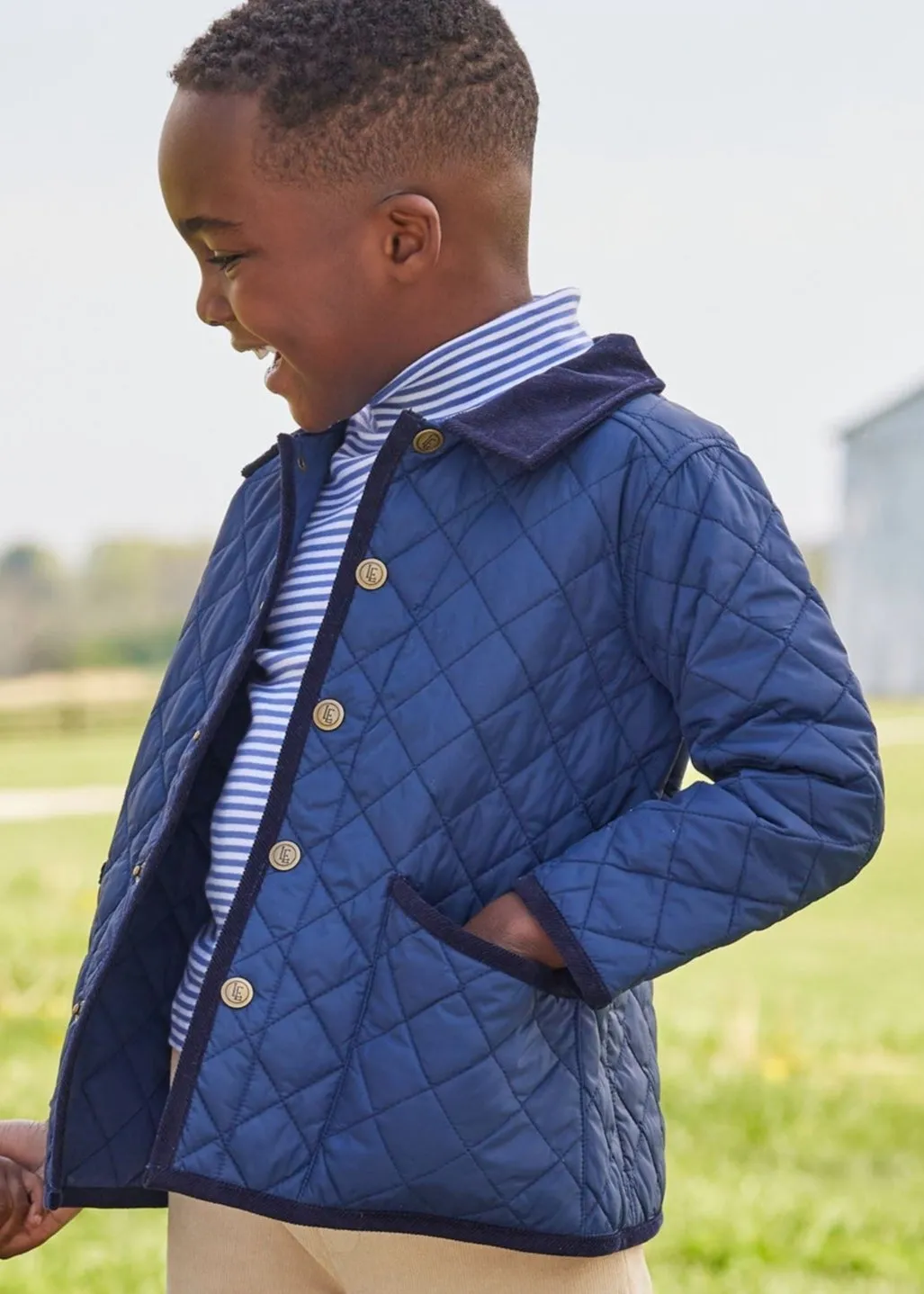 Classic Quilted Jacket - Navy