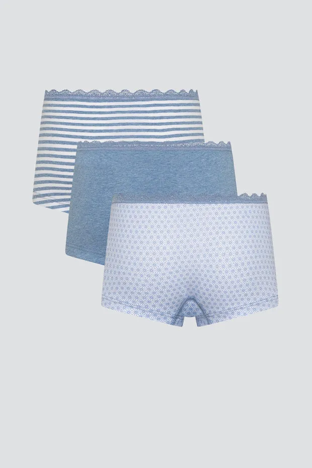 Comazo Fairtrade Girl Hipster Pants - 3 Pack