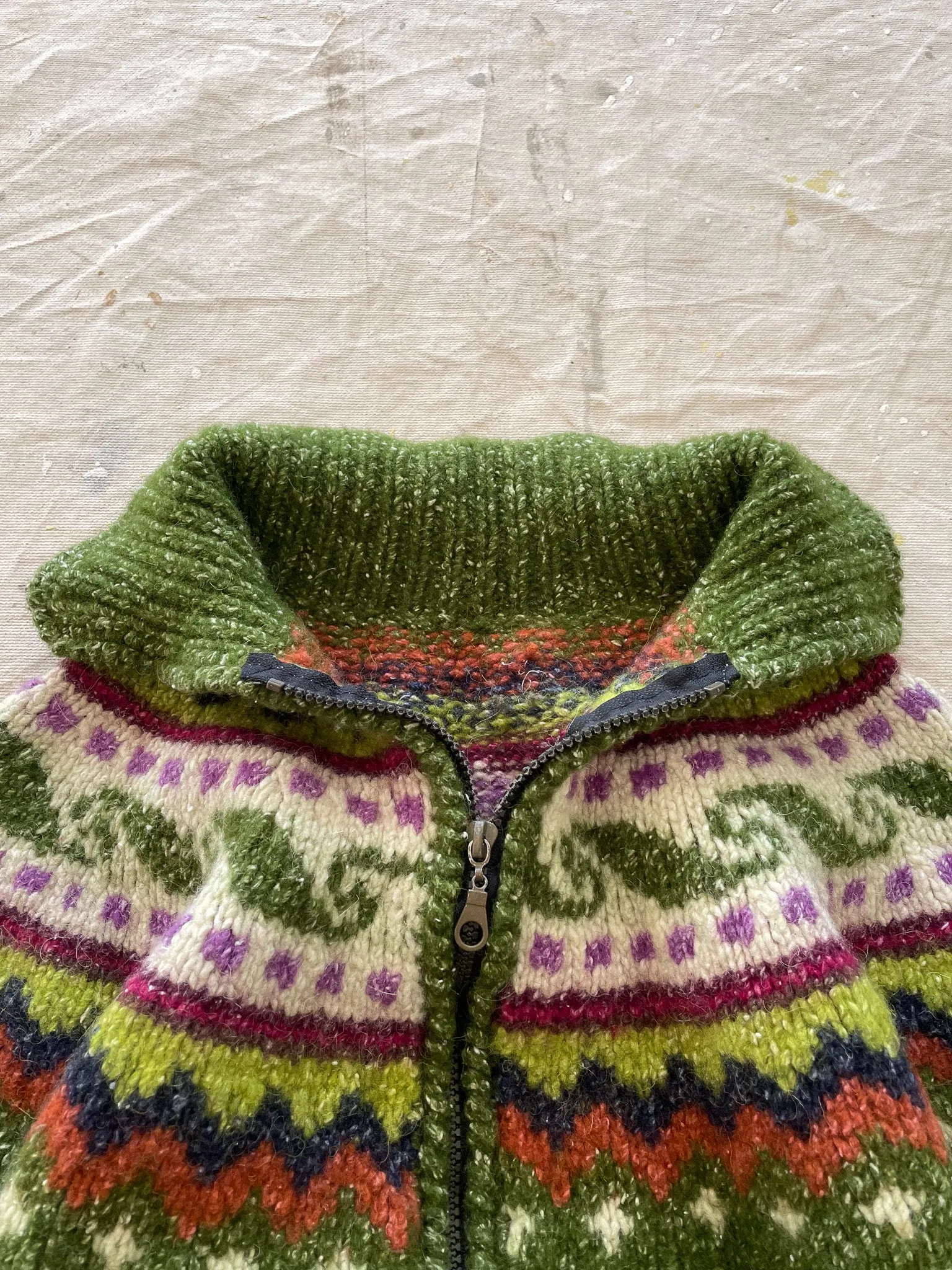 Cowichan Zip Sweater—[XS]