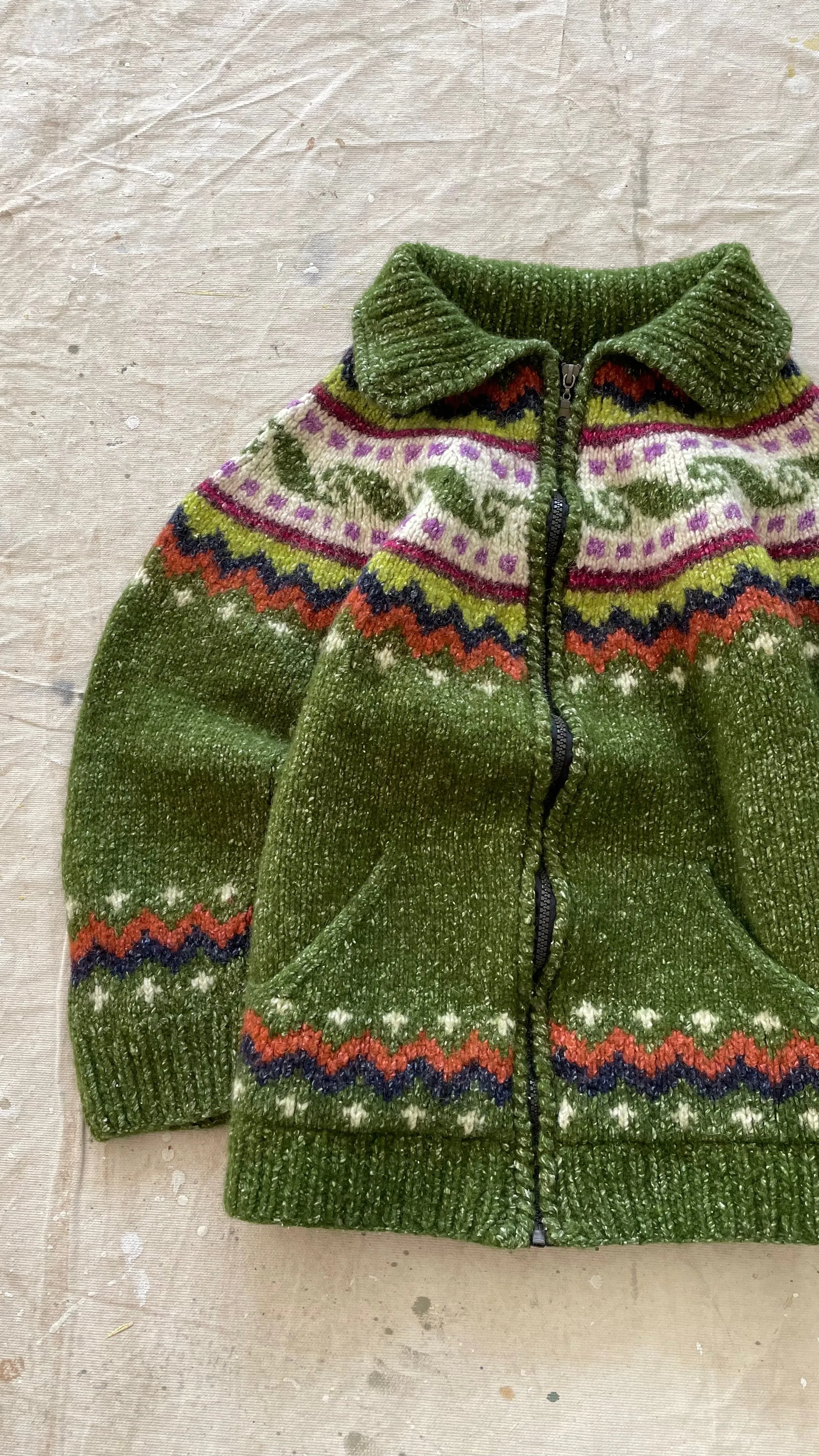 Cowichan Zip Sweater—[XS]