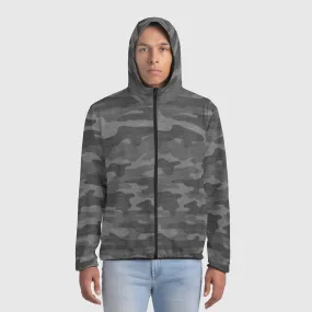 Distressed Camo Windbreaker
