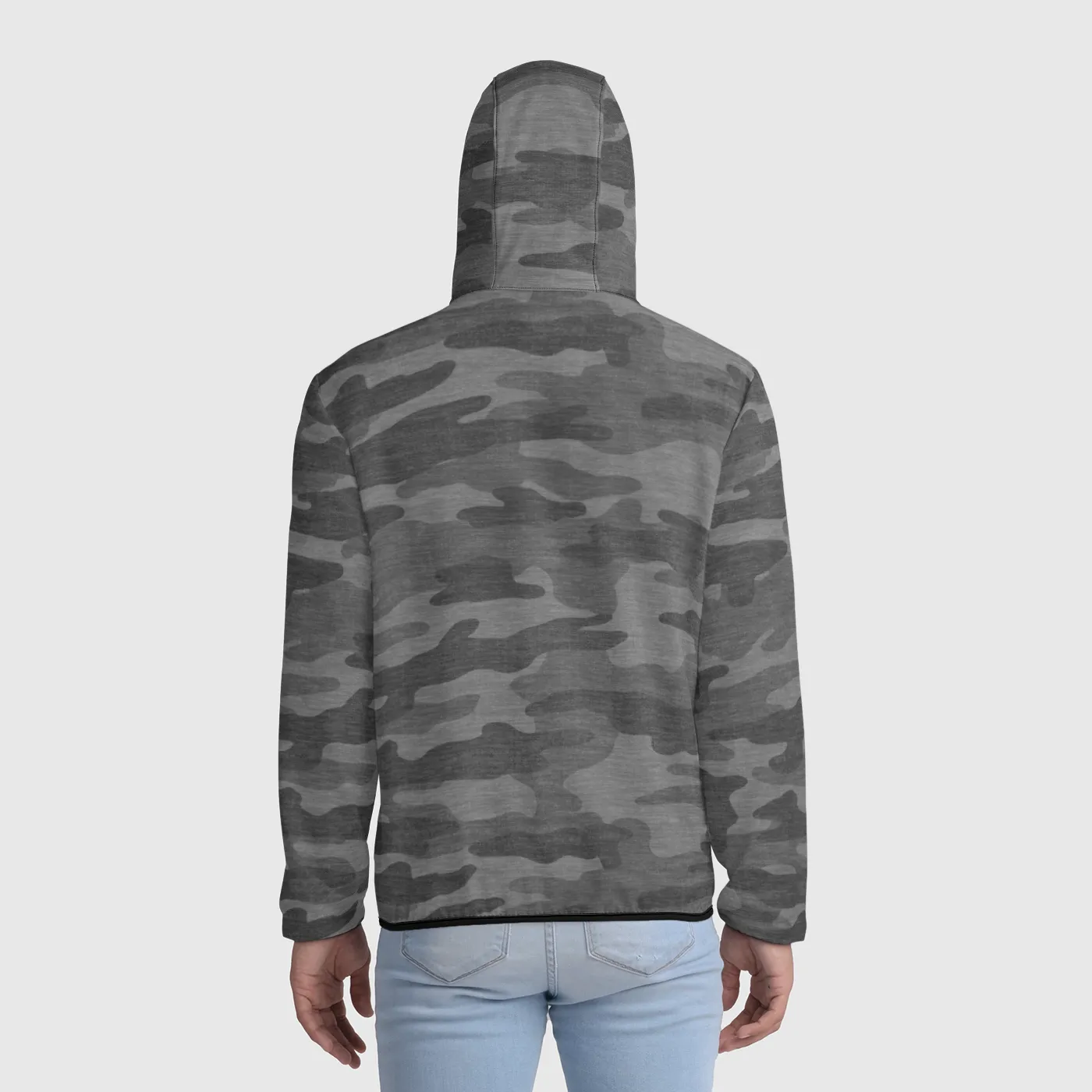 Distressed Camo Windbreaker