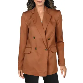 DKNY Women's Double-Breasted Blazer Jacket in Cinnamon Brown