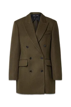 Double-breasted Twill Blazer