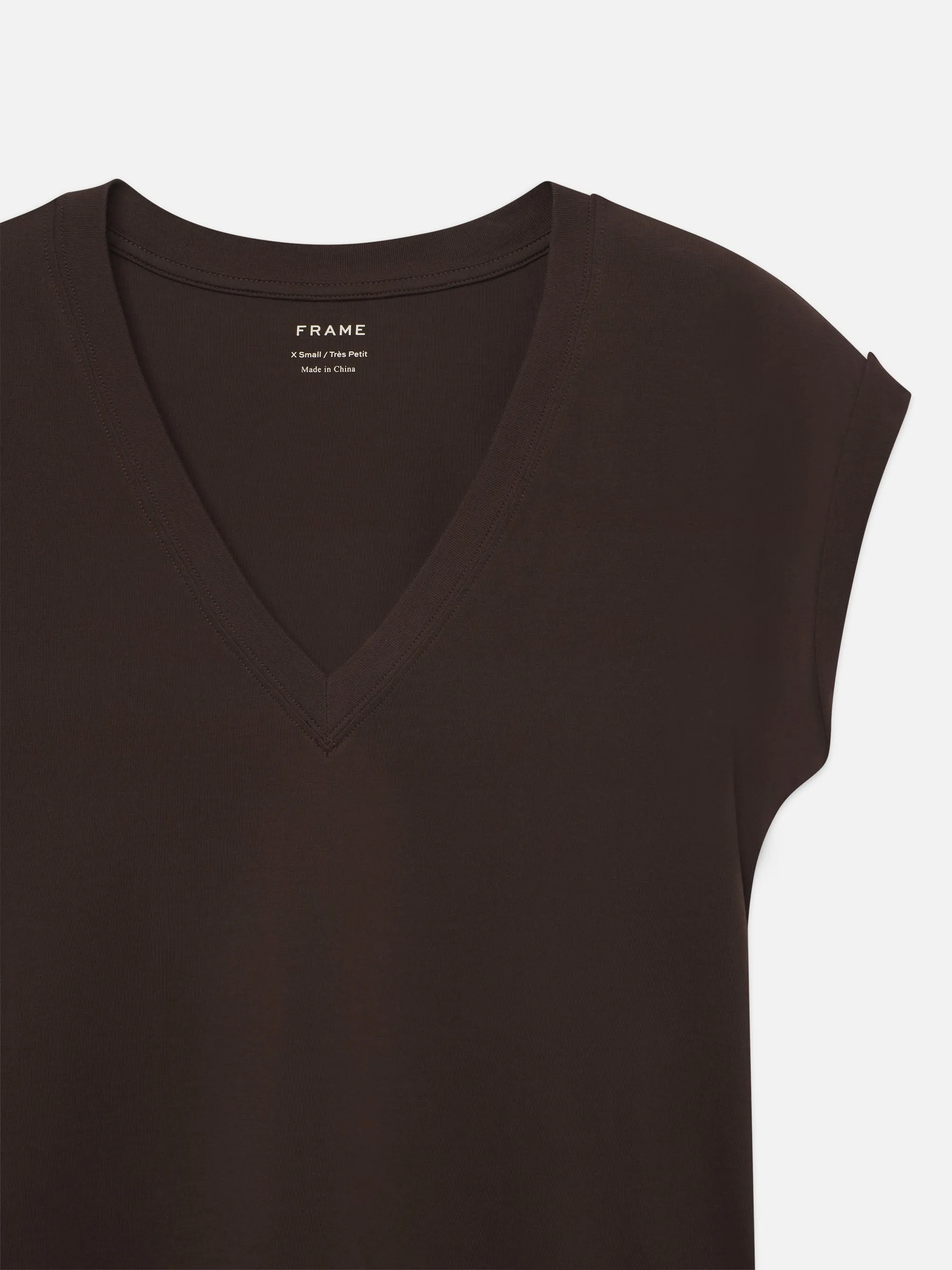 Easy V-Neck Tee -- Chocolate Brown