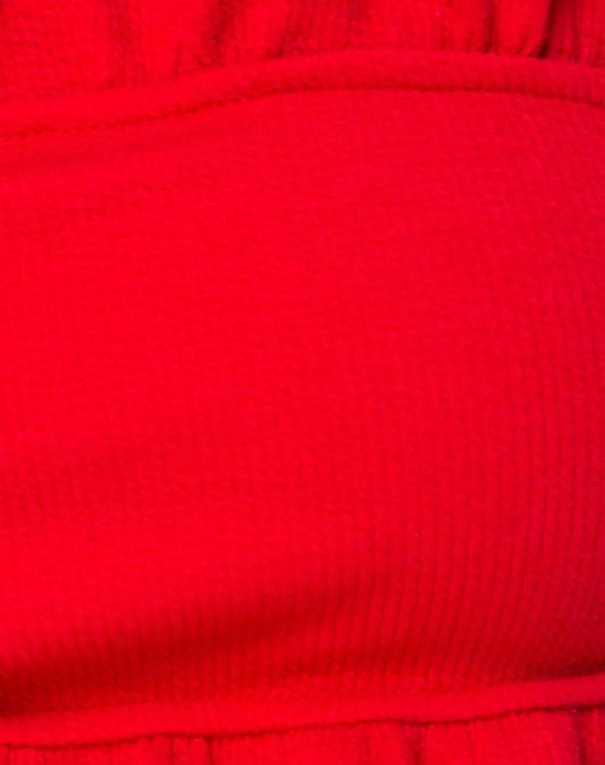 Effie Bikini Bottom Red Rib